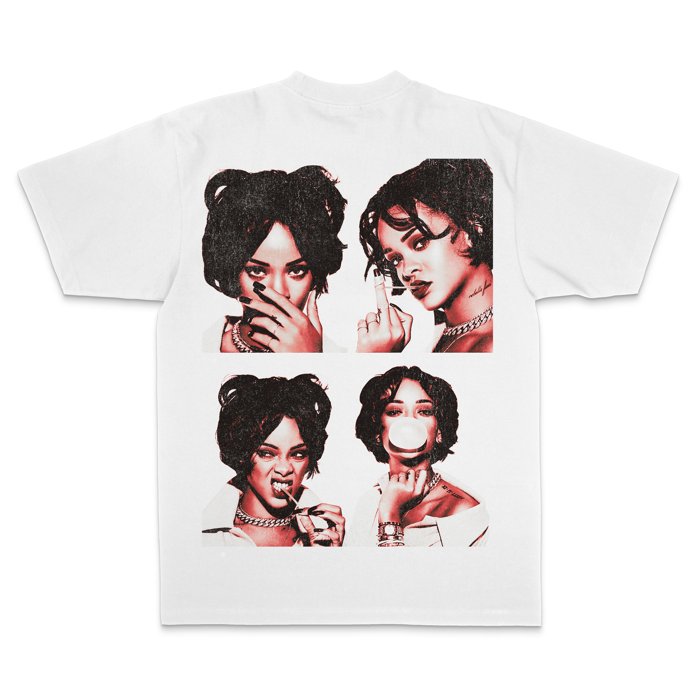 Rihanna "Queen Riri" Front & Back White Edition Tee