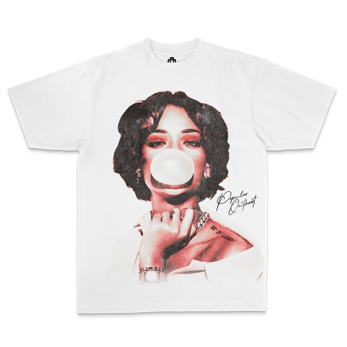 Rihanna "Queen Riri" Front & Back White Edition Tee